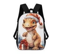 sinyumoney Jolly Puppy T Rex Dinosaur Backpack School Bag Lightweight Schoolbag Dayback Bookbag College for Girl, Teen Girls 17inch