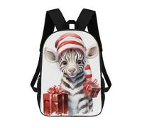 sinyumoney Jolly Puppy Zebra Backpacks Kids School Backpack School Bag 3D Printed School Bag for Boys Elementary And Middle School Students 17inch