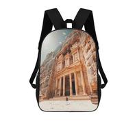 sinyumoney Jordan Wadi Musa Petra School Backpack School Bags For Girls Boys Backpack With Pocket Fashion School Bag Kids Backpack 17inch