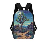 sinyumoney Joshua Tree Park Backpack, Children's Backpack, Student School Bag Bookbag Rucksack, 3D Printed School Bag for Boys Girls 17inch