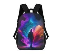 sinyumoney Journey Through Colorful Clouds 3D Printed Kids School Bag Rucksacks Children's School Fashion Casual Back Pack High Capacity Travel Book Bags Backpack for Kids 17inch