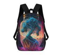 sinyumoney Journey Through The Glass Forest Kids School Backpack School Bag 3D Printed School Bag for Boys Elementary And Middle School Students 17inch