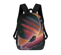 sinyumoney Journey Through The Nebula Rucksacks 3D Printed Children Backpacks Fashion Casual Daypack Cute Travel Bags Outdoor Casual Daypack for Boy And Girl 17inch
