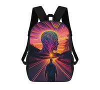 sinyumoney Journey to The Mind's Eye Backpacks Kids Student Schoolbag,3D Printed Backpacks,Elementary And Middle School Students Backpacks for Boys Girls 17inch