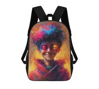 sinyumoney Joyful Portrait Backpacks Kids Student Schoolbag 3D Printed Backpacks Elementary And Middle School Students Backpacks for Boys Girls 17inch