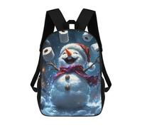 sinyumoney Joyful Snowman with Toilet Paper Backpack School Travel College Rucksack Backpacks for Men, Women & Teenage Boys 17inch