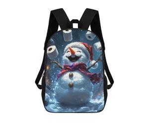 sinyumoney Joyful Snowman with Toilet Paper Backpack School Travel College Rucksack Backpacks for Men, Women & Teenage Boys 17inch