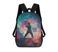 sinyumoney Jujitsu Galaxy Silhouette Backpack School Bag School Secondary High School College Backpack Travel for Boys/Girls/Teenagers 17inch