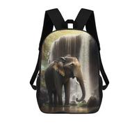 sinyumoney Jungle Elephant Majesty -1 Children's School Backpack Fashion Casual Children's Backpacks 3D Printed School Bags Boy Large Backpack 17inch