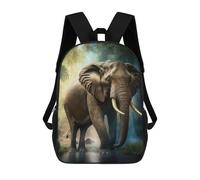 sinyumoney Jungle Elephant Majesty Kids Backpacks,3D Personalized School Bookbags for Boys Girls Large Schoolbags Casual Daypack 17inch