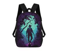 sinyumoney Jungle Explorer -4 Kids Backpack Girls 3D School Bags, Children's Rucksack Toddler Schoolbag,Casual Daypacks Fashion Bookbag Bag 17inch