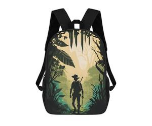 sinyumoney Jungle Explorer Backpack School Daypacks Business Backpack Water Resistant Bookbag for Teenage Girls Boys Women Men 17inch