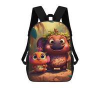 sinyumoney Jungle Friends Backpacks, Kids Backpack Student School Bag 3D Printed Travel Backpacks Fashion Accessory Backpack Children Waterproof School Bags 17inch
