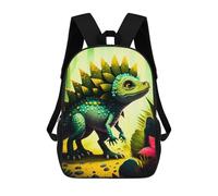 sinyumoney Jungle Lizard Adventure Backpacks Kids School Backpack School Bag 3D Printed School Bag for Boys Elementary And Middle School Students 17inch
