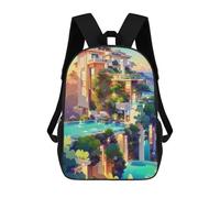 sinyumoney Jungle Luxury Villa Paradise Rucksack Lightweight Casual Daypack School Backpacks for School/Work/Travel 17inch