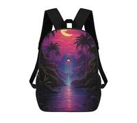 sinyumoney Jungle Sunset Archway Backpack School Bag Lightweight Airport College Students Back Pack for School/Work/Travel 17inch