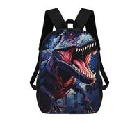sinyumoney Jurassic Terror T-Rex Artwork Backpack School Daypacks Business Backpack Water Resistant Bookbag for Boys/Girls/Teenagers 17inch