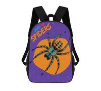 sinyumoney Just Love Spiders Graphic Art Arachnid Art Children's Backpack, 3D Printed School Backpack, Backpack for Boys Girls, Adjustable School Bag for Primary School 17inch