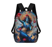 sinyumoney Kali, Hindu Goddess in Blue Children's Backpacks School 3D Printed Bag Bookbag for Kids Travel Rucksacks Boy Girl Book Bags Kids School Bag 17inch