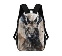 sinyumoney Kangaroo Australian Icon Children's School Backpack 3D Printed for Kids Travel Rucksacks Book Bags Kids School Bag 17inch