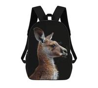 sinyumoney Kangaroo Backpacks Kids School Backpack Fashion School Bag 3D Printed School Bag for Boys Elementary And Middle School Students 17inch