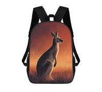 sinyumoney Kangaroo in Golden Light School Backpack Work Laptop Backpack Rucksack Bag for Teenage Girls Boys Women Men 17inch