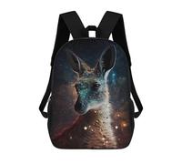 sinyumoney Kangaroo in Space-8 Backpack School Bag Lightweight Casual Daypack School Backpacks for School/Work/Travel 17inch