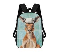 sinyumoney Kangaroo with Toilet Paper on Head Backpack School Fashion Stationery Backpack Waterproof Casual Daypacks for Boys/Girls/Teenagers 17inch