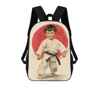 sinyumoney Karate Boy Children’s Backpack Girls Boys, 17 Inch Rucksack Bag, Daypack, Primary School, Perfect for Back to Kids