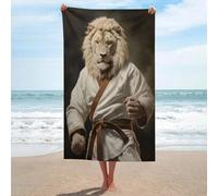 sinyumoney Karate Lion Basics Towel Set for Smooth Skin Quick Drying Durable Beach Towel Luxury Hotel Quality Bathroom 130cm*80cm
