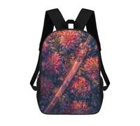 sinyumoney Katana in Dahlias School Backpack Large Water Resistant Laptop Backpack for Teenage Girls Boys Women Men 17inch