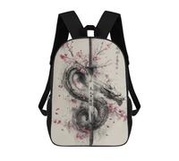 sinyumoney Katana Of The Dragon Backpack School Bag Rucksack Casual Daypacks School Work Travel Bag for Men, Women & Teenage Boys 17inch