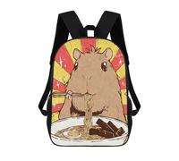 sinyumoney Kawaii Capybara Ramen Rucksack Rucksack Casual Daypacks School Work Travel Bag for School/Work/Travel 17inch