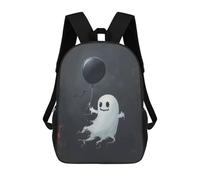 sinyumoney Kawaii Halloween Ghost Rucksacks 3D Printed Children 17inch Backpacks Fashion Casual Daypack Travel Bags Outdoor Casual Daypack for Boy And Girl
