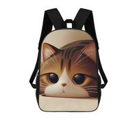sinyumoney Kawaii Kitty Children's Backpacks School Backpack 3D Printed for Kids Travel Rucksacks Book Bags Kids 17inch School Bag