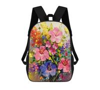 sinyumoney Kids 17inch Backpacks A Bouquet of Meadow Flower Backpack 3D Printed School Bag Fashion Bag Travel Backpacks School Bags for in School Or Travel
