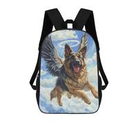 sinyumoney Kids 17inch Backpacks Angel Dog in Flight Backpack 3D Printed School Bag Fashion Bag Travel Backpacks School Bags for in School Or Travel