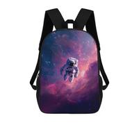 sinyumoney Kids 17inch Backpacks Astronaut Floating in Space Backpack 3D Printed School Bag Fashion Bag Travel Backpacks School Bags for in School Or Travel