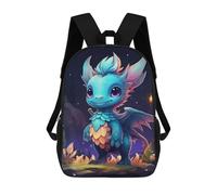 sinyumoney Kids 17inch Backpacks Baby Dragon Backpack 3D Printed School Bag Fashion Bag Travel Backpacks School Bags for in School Or Travel