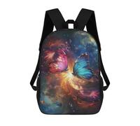 sinyumoney Kids 17inch Backpacks Butterfly Dreams Colorful Artwork Backpack 3D Printed School Bag Fashion Bag Travel Backpacks School Bags for in School Or Travel