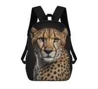 sinyumoney Kids 17inch Backpacks Cheetah AI Generative Backpack 3D Printed School Bag Fashion Bag Travel Backpacks School Bags for in School Or Travel