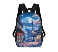 sinyumoney Kids 17inch Backpacks Cherry Blossom Night in Japan -3 Backpack 3D Printed School Bag Fashion Bag Travel Backpacks School Bags for in School Or Travel