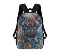 sinyumoney Kids 17inch Backpacks Colorful French Bulldog Art Print-1 Backpack 3D Printed School Bag Fashion Bag Travel Backpacks School Bags for in School Or Travel