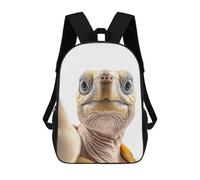 sinyumoney Kids 17inch Backpacks Cool Turtle Selfie - Fun Animal Backpack 3D Printed School Bag Fashion Bag Travel Backpacks School Bags for in School Or Travel