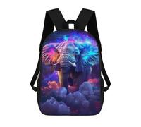 sinyumoney Kids 17inch Backpacks Cosmic Elephant Fantasy Backpack 3D Printed School Bag Fashion Bag Travel Backpacks School Bags for in School Or Travel
