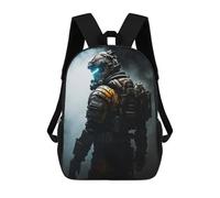 sinyumoney Kids 17inch Backpacks Dark Dead Space Armor Backpack 3D Printed School Bag Fashion Bag Travel Backpacks School Bags for in School Or Travel