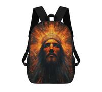 sinyumoney Kids 17inch Backpacks Divine Light Portrait Backpack 3D Printed School Bag Fashion Bag Travel Backpacks School Bags for in School Or Travel