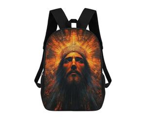sinyumoney Kids 17inch Backpacks Divine Light Portrait Backpack 3D Printed School Bag Fashion Bag Travel Backpacks School Bags for in School Or Travel