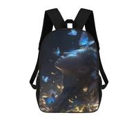 sinyumoney Kids 17inch Backpacks Enchanted Butterfly Dreamscape -1 Backpack 3D Printed School Bag Fashion Bag Travel Backpacks School Bags for in School Or Travel