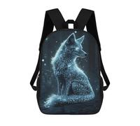 sinyumoney Kids 17inch Backpacks Enchanted Glowing Wolf in Forest Backpack 3D Printed School Bag Fashion Bag Travel Backpacks School Bags for in School Or Travel